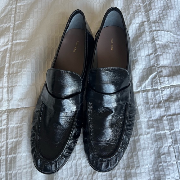 The Row Eel Skin Black Loafers - Picture 2 of 9